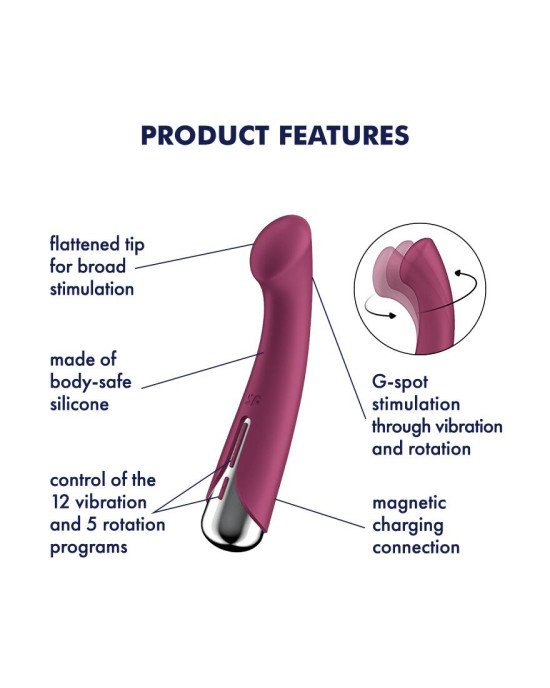 Вібратор Satisfyer Spinning G-Spot 1 Red Вібратор Satisfyer Spinning G-Spot 1 Red