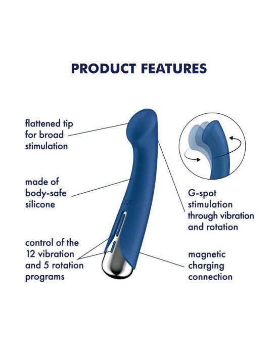 Вібратор Satisfyer Spinning G-Spot 1 Blue Вібратор Satisfyer Spinning G-Spot 1 Blue