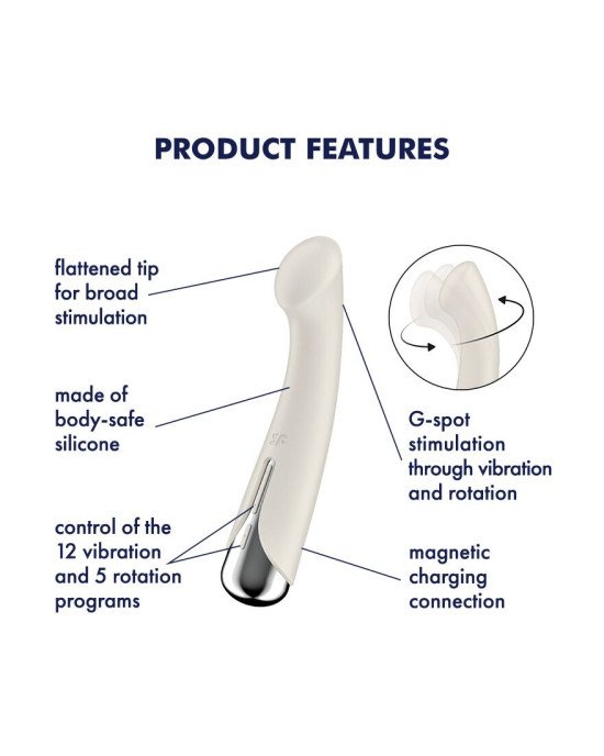 Вібратор Satisfyer Spinning G-Spot 1 Beige Вібратор Satisfyer Spinning G-Spot 1 Beige