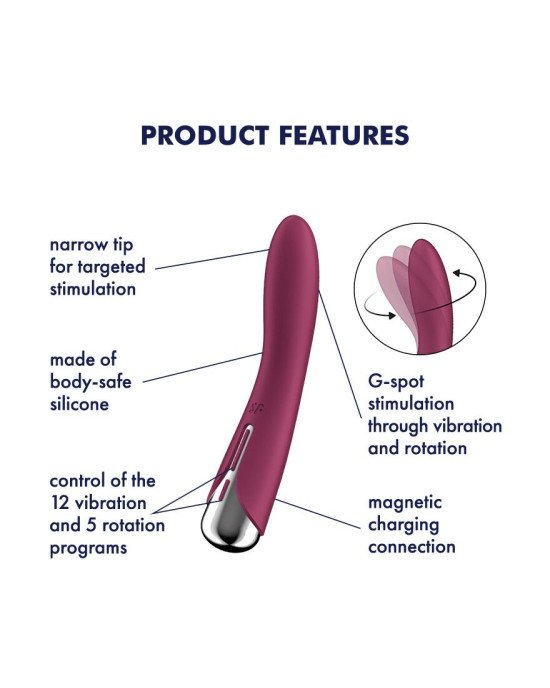 Вібратор Satisfyer Spinning Vibe 1 Red Вібратор Satisfyer Spinning Vibe 1 Red
