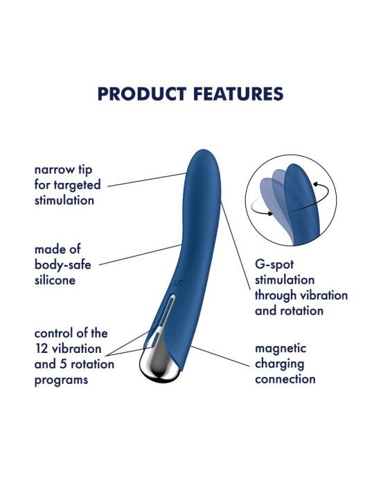 Вібратор Satisfyer Spinning Vibe 1 Blue Вібратор Satisfyer Spinning Vibe 1 Blue