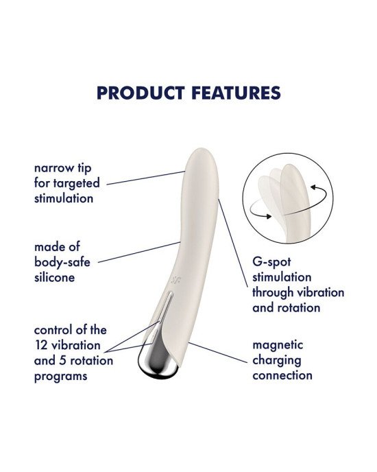 Вібратор Satisfyer Spinning Vibe 1 Beige Вібратор Satisfyer Spinning Vibe 1 Beige
