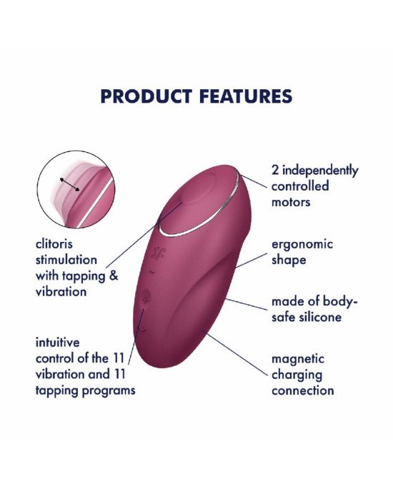 Вібратор Satisfyer Tap & Climax 1 Red Вібратор Satisfyer Tap & Climax 1 Red