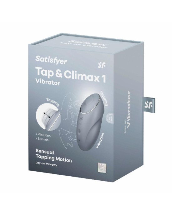 Вібратор Satisfyer Tap & Climax 1 Bluegrey Вібратор Satisfyer Tap & Climax 1 Bluegrey
