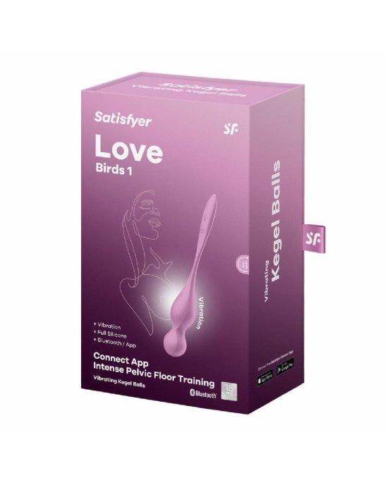 Вагінальні кульки з вібрацією Satisfyer Love Birds 1 Connect App Pink