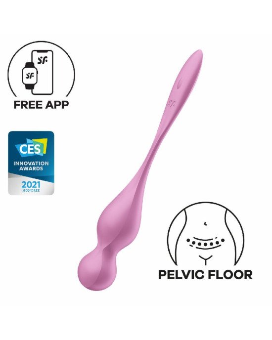 Вагінальні кульки з вібрацією Satisfyer Love Birds 1 Connect App Pink