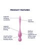 Вагінальні кульки з вібрацією Satisfyer Love Birds 1 Connect App Pink