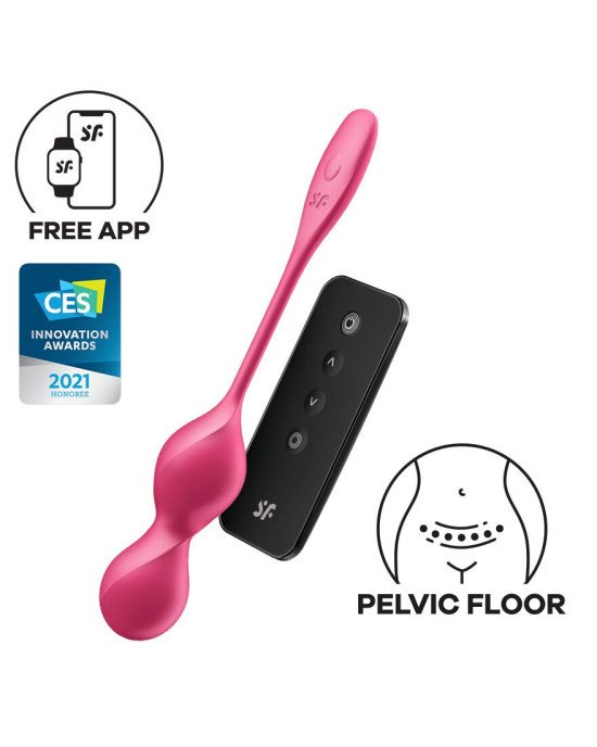 Вагінальні кульки з вібрацією Satisfyer Love Birds 2 Connect App Red