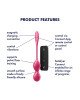 Вагінальні кульки з вібрацією Satisfyer Love Birds 2 Connect App Red