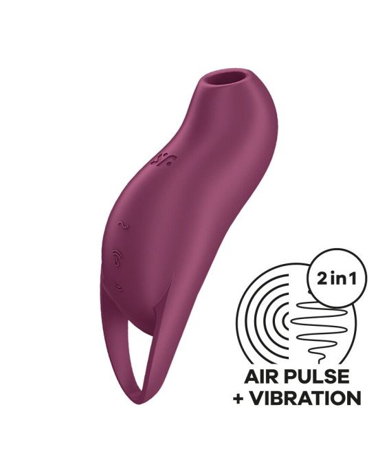 Вакуумний кліторальний стимулятор із вібрацією Satisfyer Pocket Pro 1 Purple Вакуумний кліторальний стимулятор із вібрацією Satisfyer Pocket Pro 1 Purple