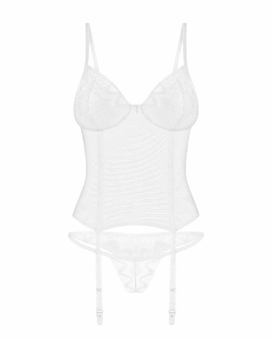 Корсет Obsessive Alissium corset & thong M/L Корсет Obsessive Alissium corset & thong M/L