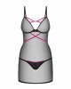 Пеньюар Obsessive Novenes chemise & thong XL/2XL Пеньюар Obsessive Novenes chemise & thong XL/2XL