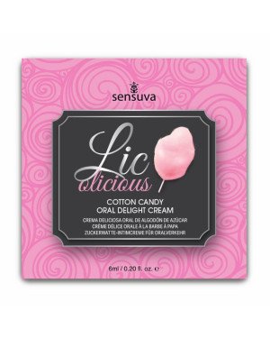 Пробник гелю для мінету Sensuva Lic-o-licious Cotton Candy (6 мл), оліїстий, без цукру Пробник гелю для мінету Sensuva Lic-o-licious Cotton Candy (6 мл), оліїстий, без цукру