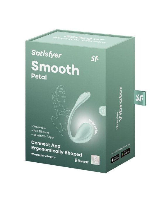 Віброяйце Satisfyer Smooth Petal Connect App Mint Віброяйце Satisfyer Smooth Petal Connect App Mint
