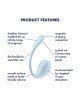 Віброяйце Satisfyer Smooth Petal Connect App Light Blue Віброяйце Satisfyer Smooth Petal Connect App Light Blue