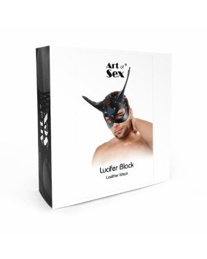 Шкіряна маска Art of Sex - Lucifer Black Шкіряна маска Art of Sex - Lucifer Black