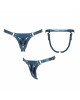 Трусики для страпона Strap-On-Me Leatherette Harness Generous - One Size - Blue Трусики для страпона Strap-On-Me Leatherette Harness Generous - One Size - Blue