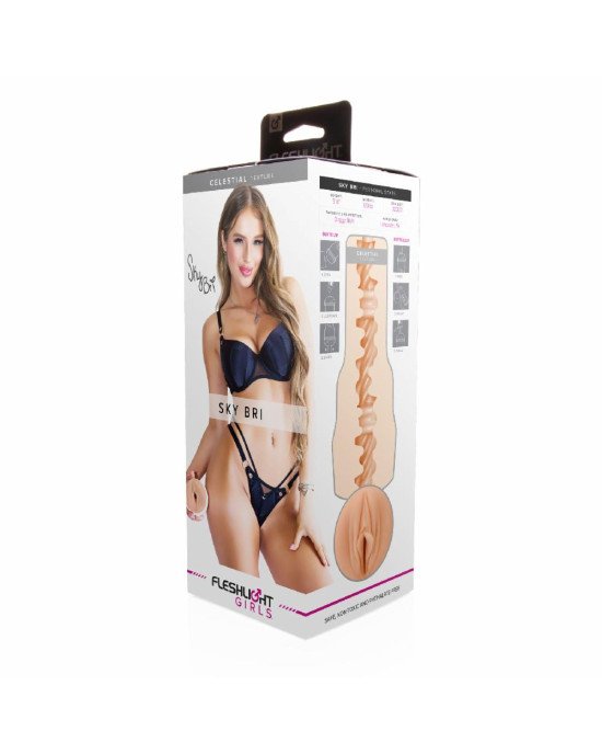 Мастурбатор Fleshlight Girls: Sky Bri - Celestial, зі зліпка вагіни, дуже ніжний