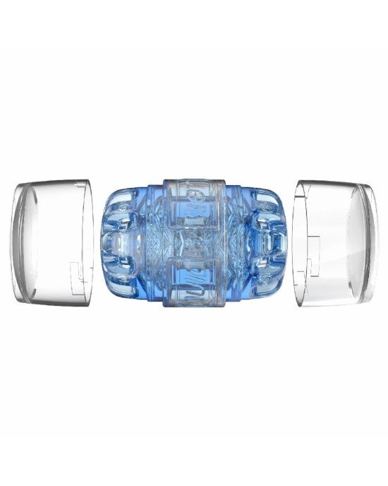 Мастурбатор Fleshlight Quickshot Turbo Blue Ice, компактний, чудово для пар і мінету