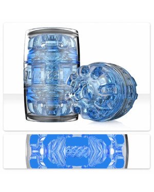 Мастурбатор Fleshlight Quickshot Turbo Blue Ice, компактний, чудово для пар і мінету