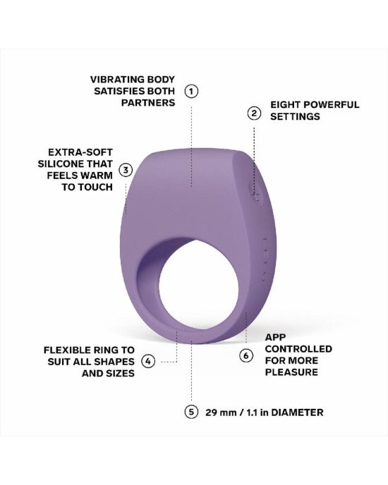 Ерекційне кільце з вібрацією LELO Tor 3 Violet Dusk