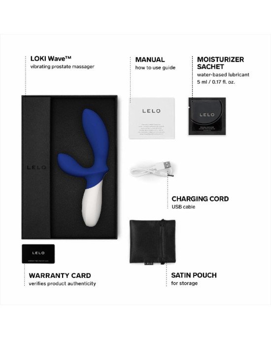 Масажер простати LELO Loki Wave Federal Blue, 2 мотори, манливий рух + стимуляція промежини Масажер простати LELO Loki Wave Federal Blue, 2 мотори, манливий рух + стимуляція промежини