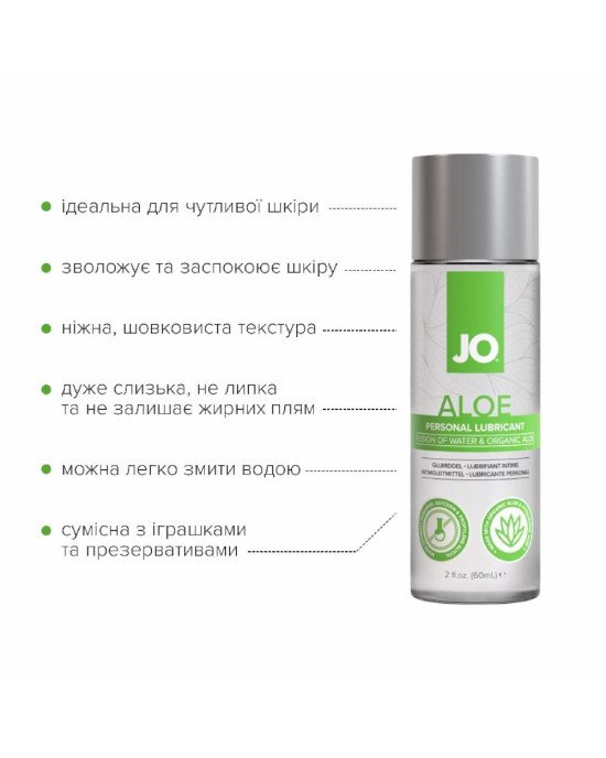 Змазка на водній основі JO H2O Waterbased Aloe (60 мл) Змазка на водній основі JO H2O Waterbased Aloe (60 мл)