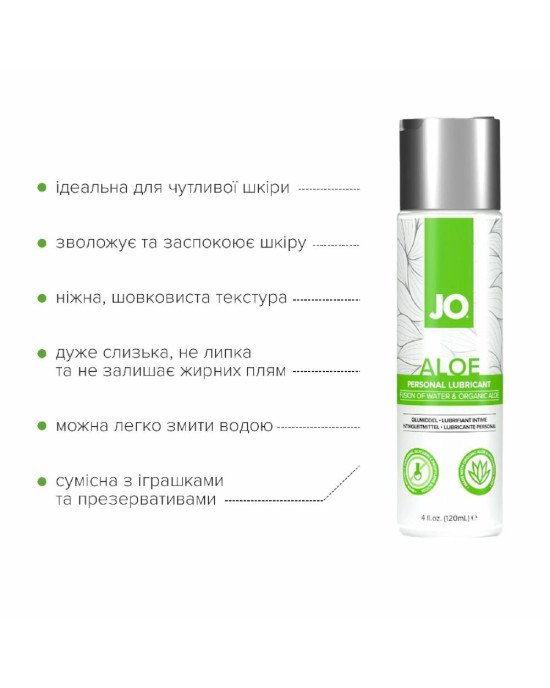 Змазка на водній основі JO H2O Waterbased Aloe (120 мл) Змазка на водній основі JO H2O Waterbased Aloe (120 мл)