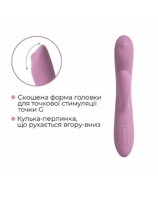 Вібратор-кролик із перлинною стимуляцією точки G Svakom Trysta Neo Violet Вібратор-кролик із перлинною стимуляцією точки G Svakom Trysta Neo Violet