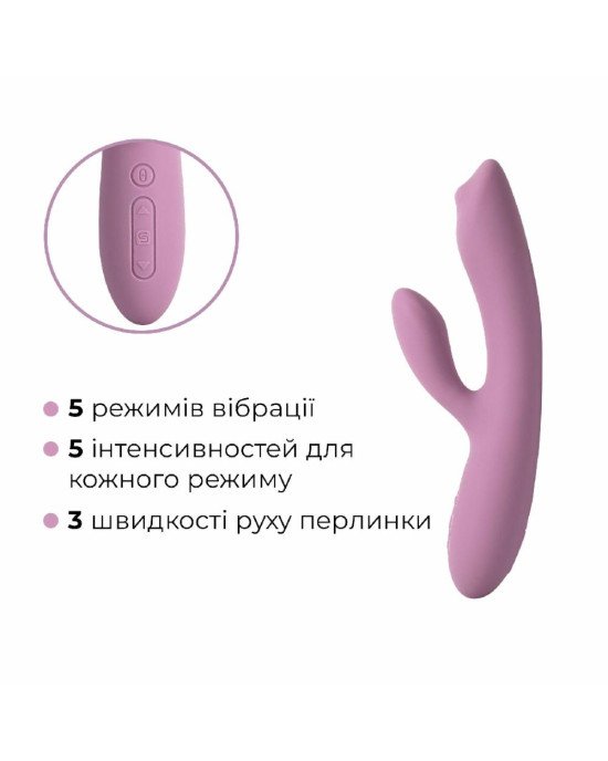 Вібратор-кролик із перлинною стимуляцією точки G Svakom Trysta Neo Violet Вібратор-кролик із перлинною стимуляцією точки G Svakom Trysta Neo Violet
