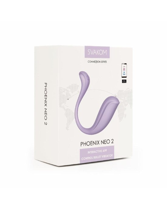 Інтерактивне віброяйце Svakom Phoenix Neo 2 Pastel Lilac, оновлена модель Інтерактивне віброяйце Svakom Phoenix Neo 2 Pastel Lilac, оновлена модель