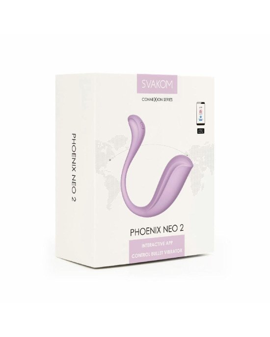 Інтерактивне віброяйце Svakom Phoenix Neo 2 Pastel Lilac, оновлена модель Інтерактивне віброяйце Svakom Phoenix Neo 2 Pastel Lilac, оновлена модель