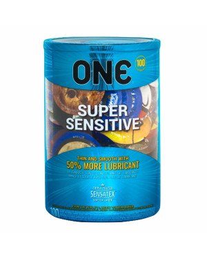 Набір презервативів ONE Super Sensitive 100 шт, мегапак тюб