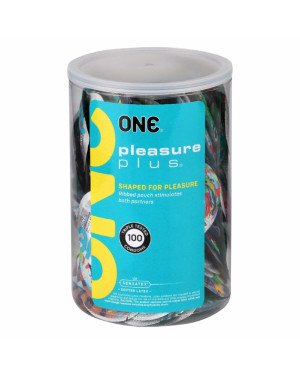 Набір презервативів ONE Pleasure Plus 100 шт, мегапак тюб