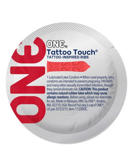 Презерватив ONE Tattoo Touch Red 1 шт Презерватив ONE Tattoo Touch Red 1 шт