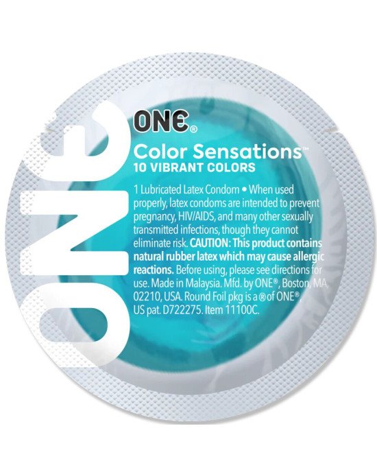Презерватив ONE Color Sensations - Catch the perfect ONE (Aqua) 1 шт Презерватив ONE Color Sensations - Catch the perfect ONE (Aqua) 1 шт