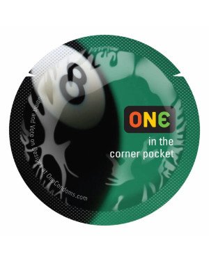 Презерватив ONE Color Sensations - ONE is the corner pocket (Black) 1 шт