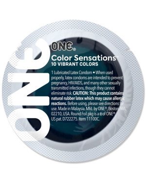 Презерватив ONE Color Sensations - ONE is the corner pocket (Black) 1 шт