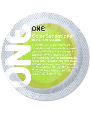 Презерватив ONE Color Sensations - Roll ONE on (Green) 1 шт