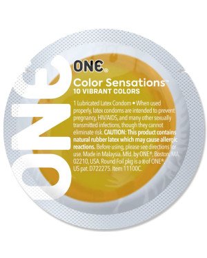 Презерватив ONE Color Sensations - ONE will get you there (Yellow) 1 шт