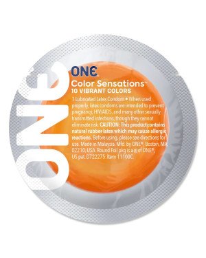 Презерватив ONE Color Sensations - ONE trip tot cloud nine (Orange) 1 шт