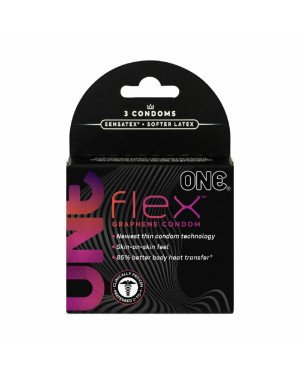 Презервативи ONE Flex Graphene Condom 3 шт, картонна коробка