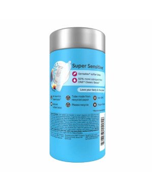 Презервативи ONE Super Sensitive 12 шт, подарункова упаковка тюб Презервативи ONE Super Sensitive 12 шт, подарункова упаковка тюб