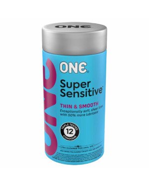 Презервативи ONE Super Sensitive 12 шт, подарункова упаковка тюб