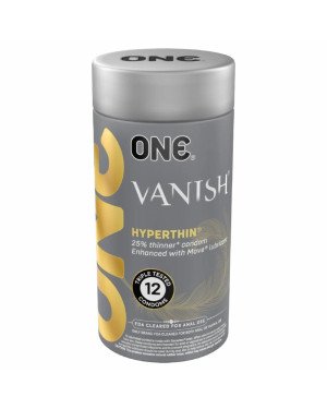 Презервативи ONE Vanish Hyperthin 12 шт, подарункова упаковка тюб