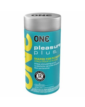 Презервативи ONE Pleasure Plus 12 шт, подарункова упаковка тюб