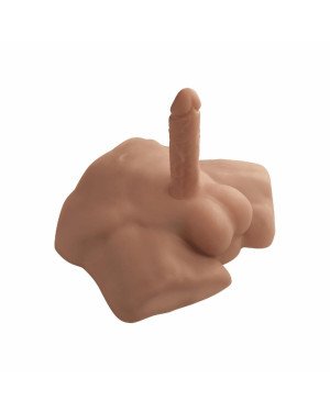 Півторс з фалоімітатором на присосці SilexD Apollo S Male Torso Caramel