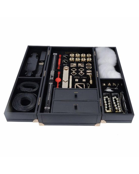 БДСМ-набір LOCKINK All-in-1 BDSM Play Kit - Crocodile Leather БДСМ-набір LOCKINK All-in-1 BDSM Play Kit - Crocodile Leather