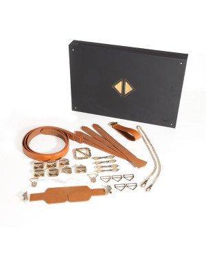 БДСМ-набір LOCKINK Bondage & Restraint Brown Set