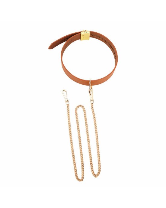 Повідець LOCKINK Tied Collar with Leash Set - Brown Повідець LOCKINK Tied Collar with Leash Set - Brown